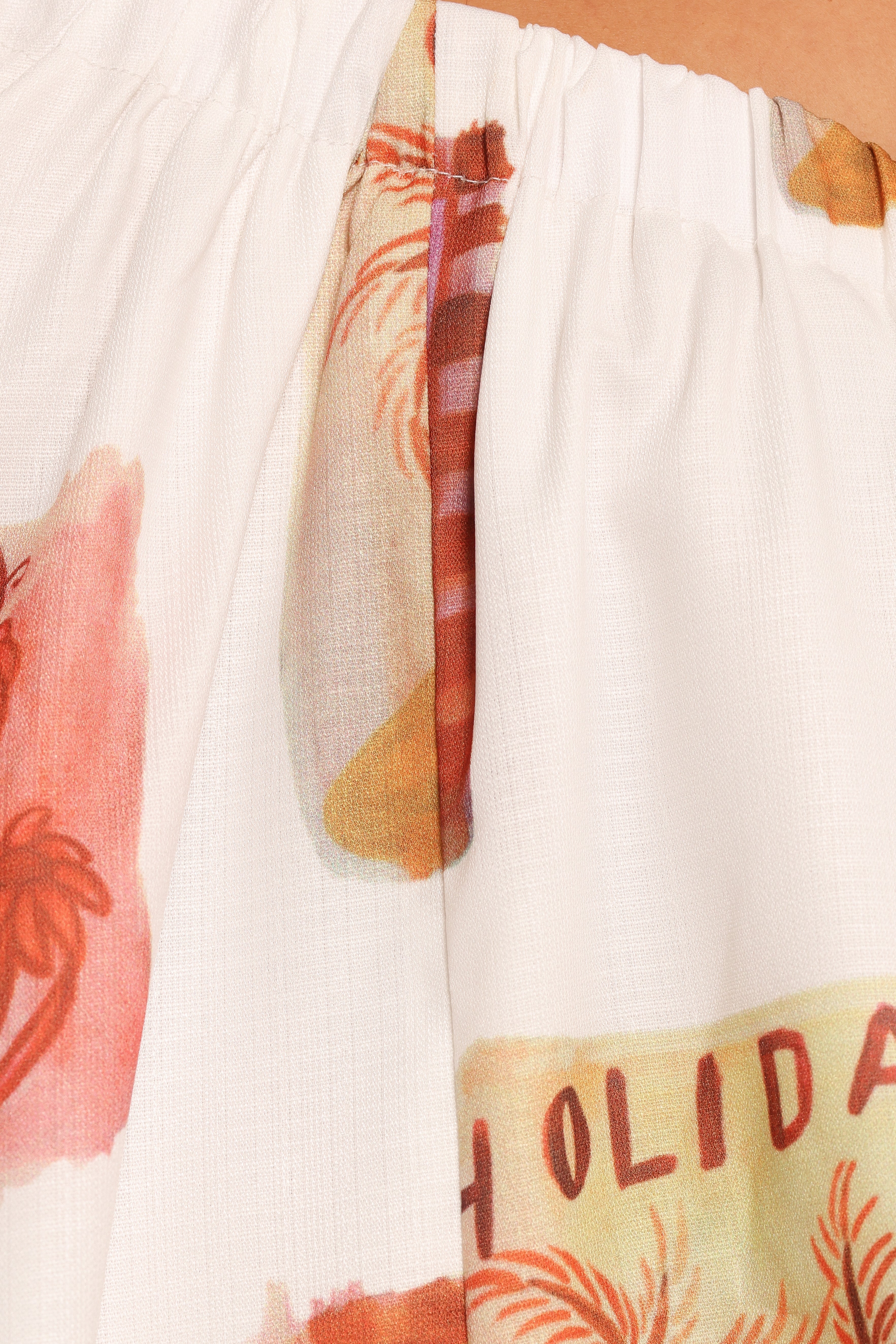 Mellie One Shoulder Romper - White Multi