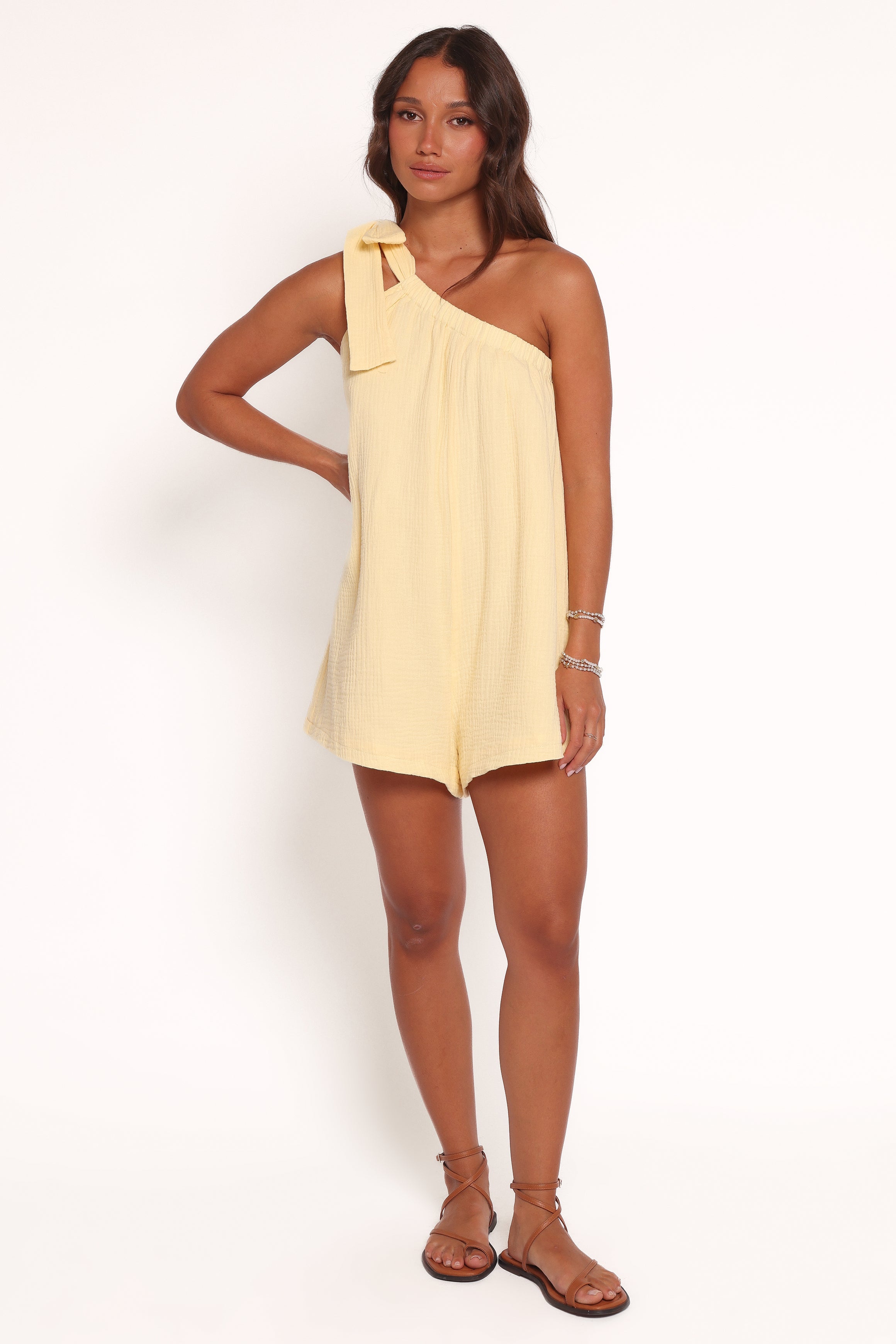 Miffy One Shoulder Romper - Yellow