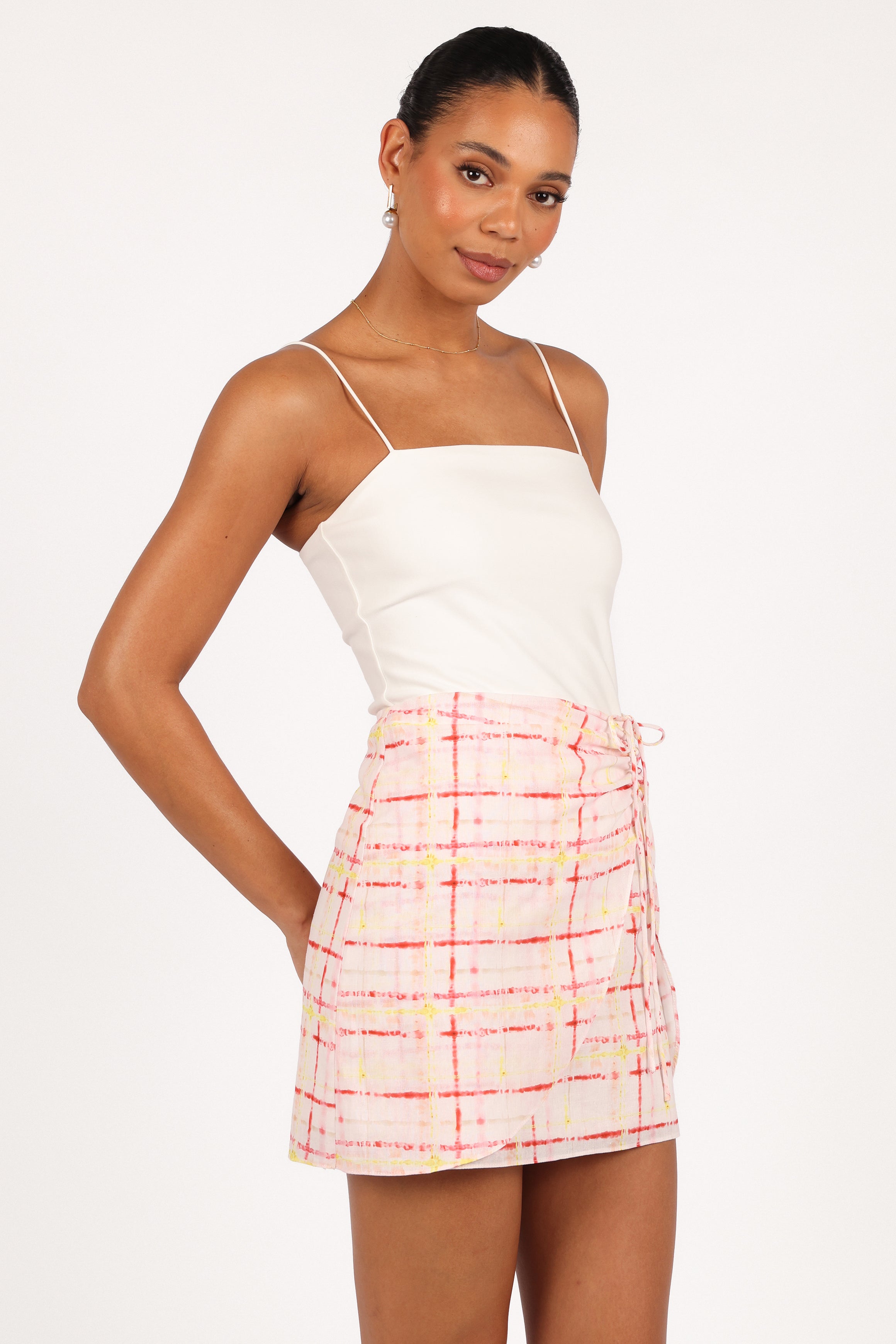 Mirha Mini Skirt - Sunset Check
