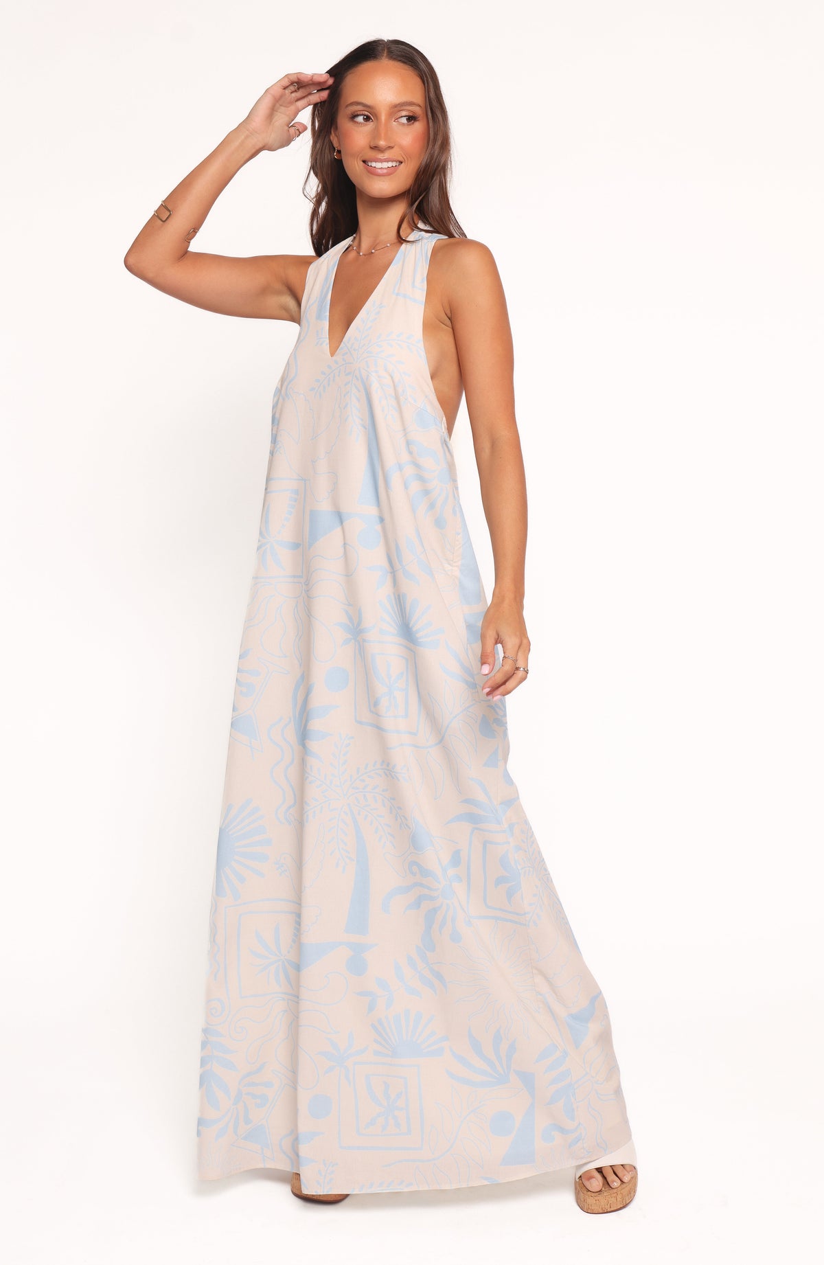 Naida Maxi Dress - Blue Soleil
