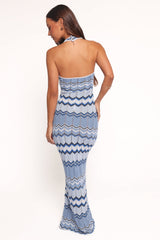 Neasa Knit Maxi Dress - Blue