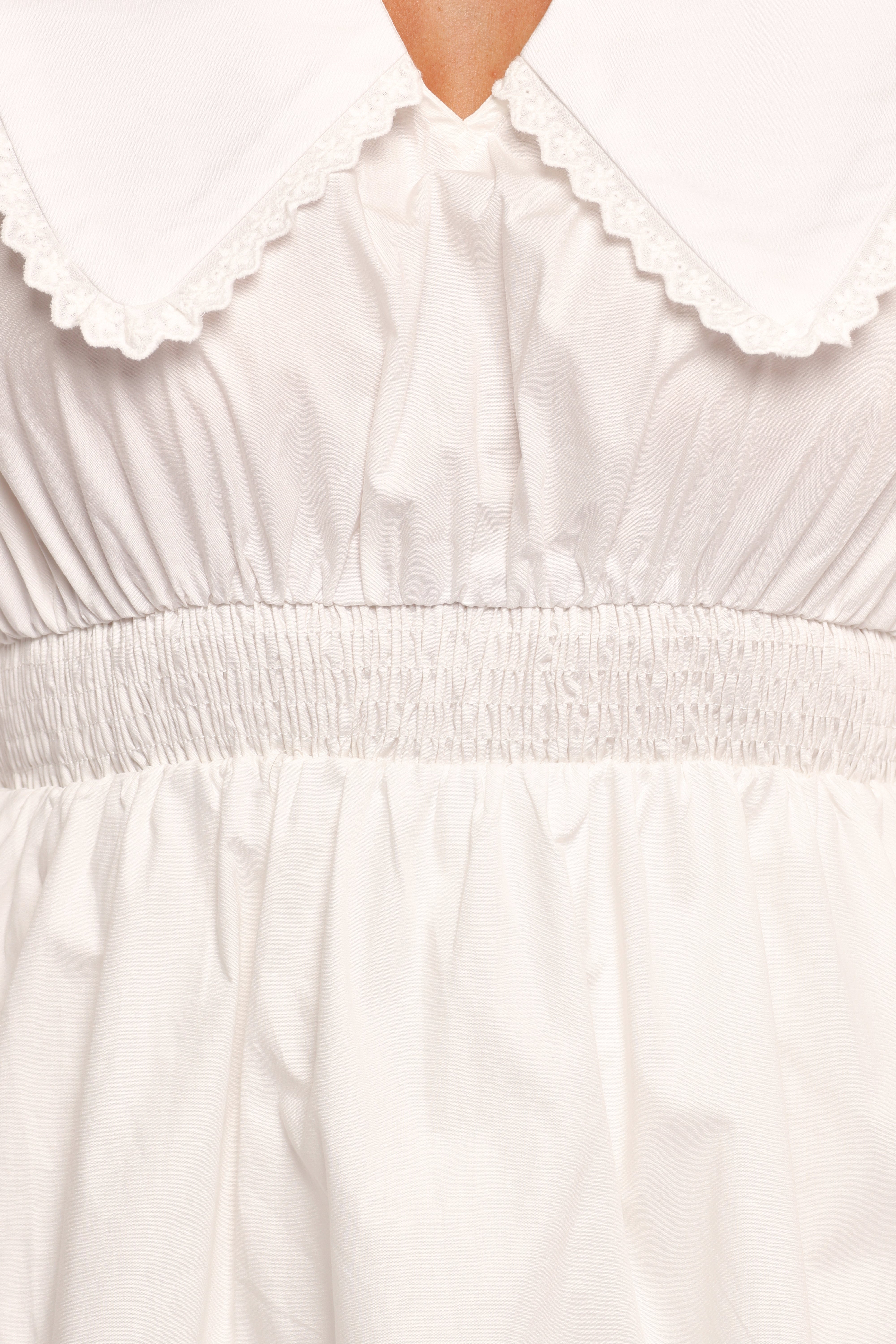 Nerida Long Sleeve Mini Dress - White