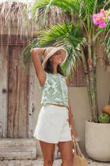 Nevin Top - Green Floral