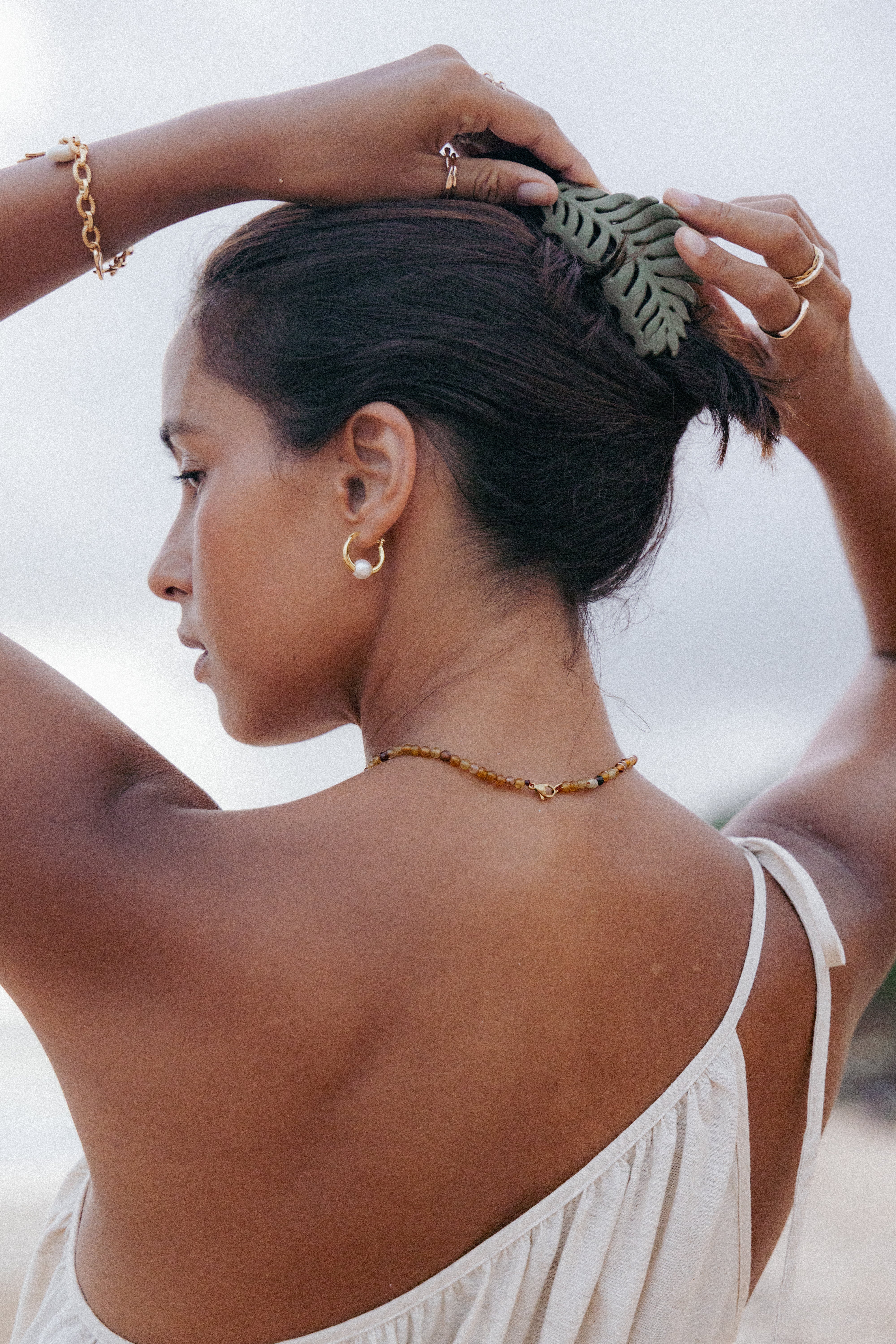 Palm Hair Clip - Green