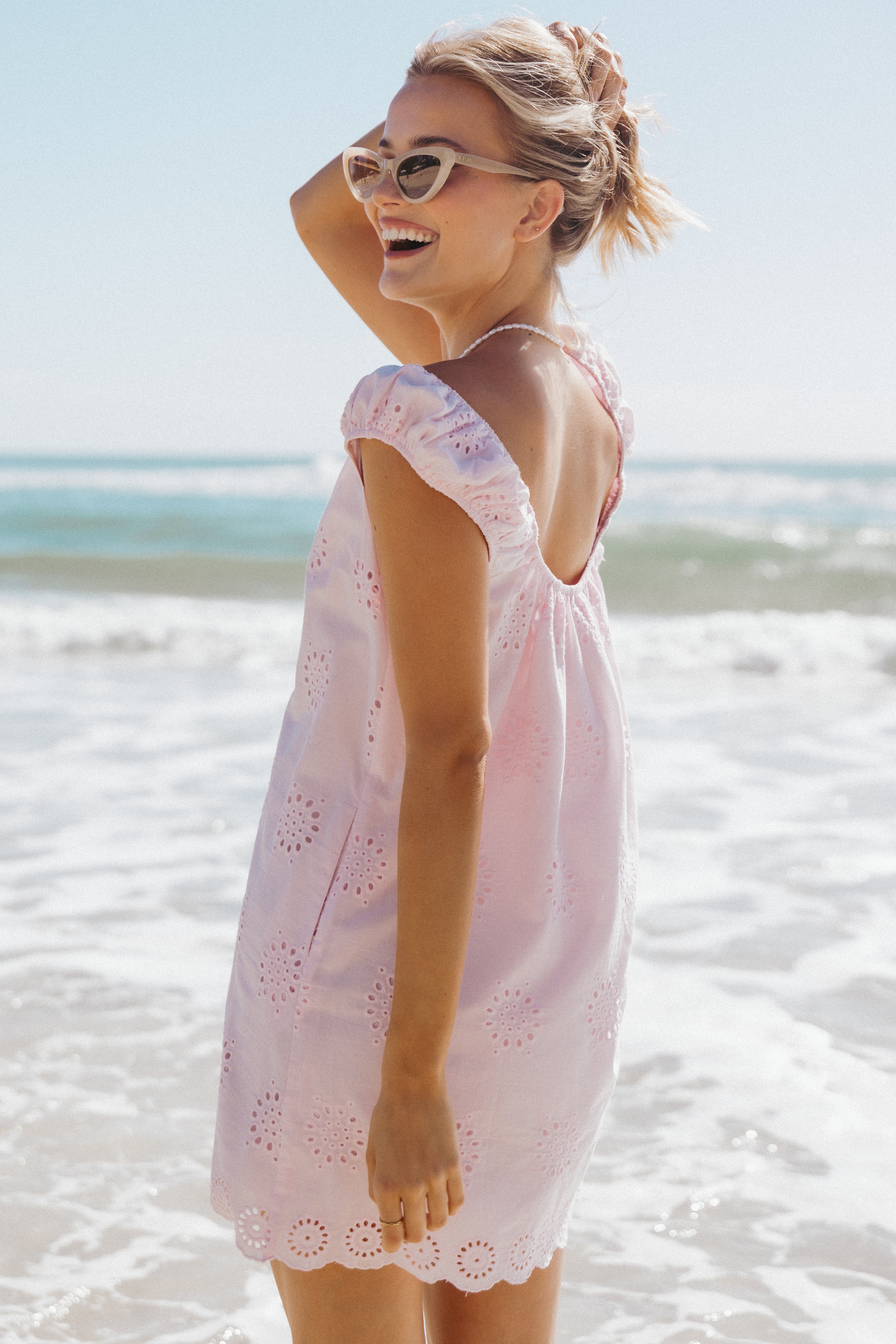 Pammy Mini Dress - Pale Pink