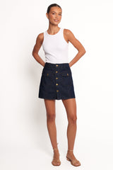 Presley Denim Skort - Dark Denim