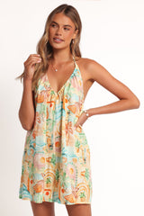 Renata Halter Romper - Golden Palm