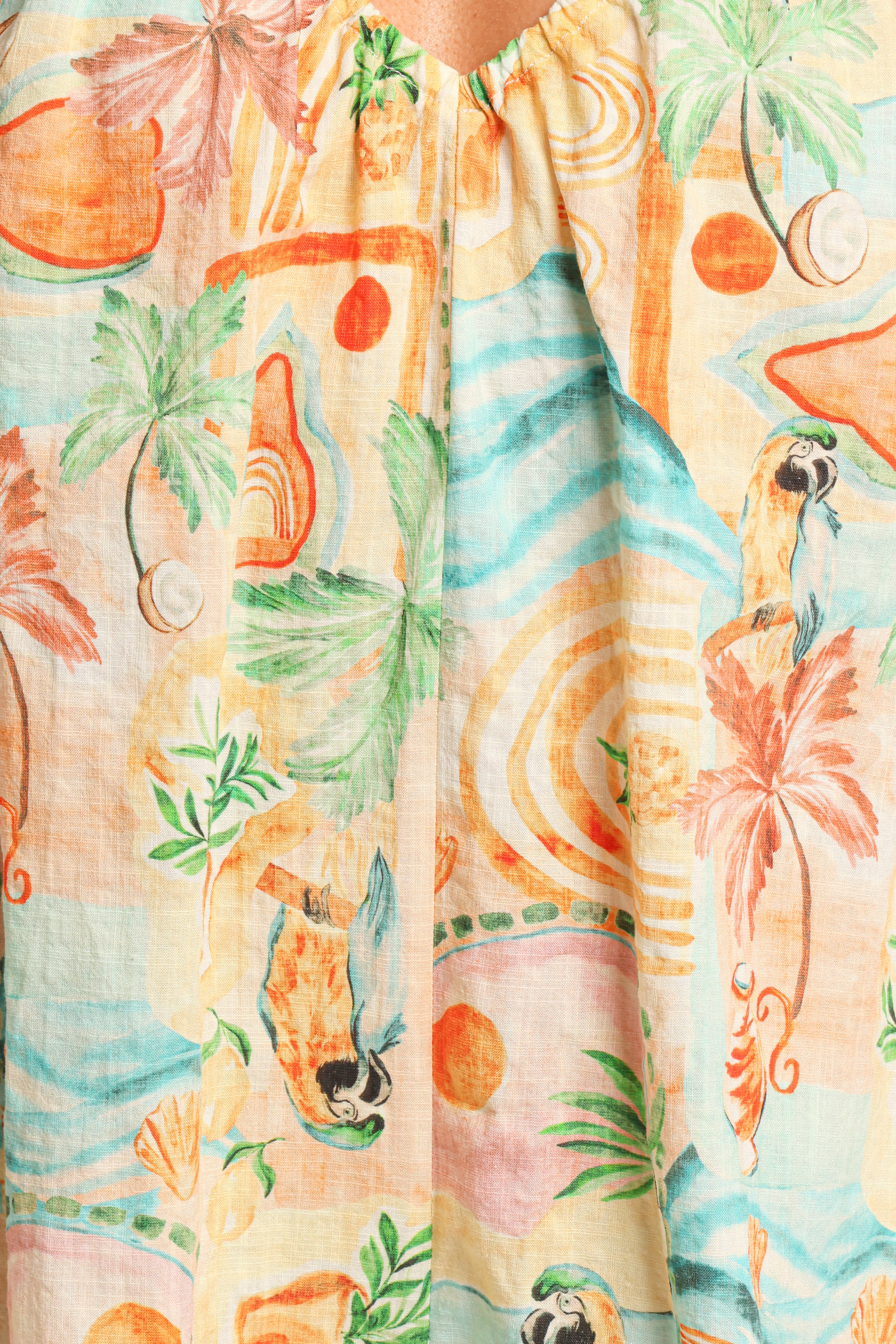 Renata Halter Romper - Golden Palm