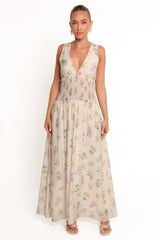 Reverie Maxi Dress - Purple Ditsy Floral