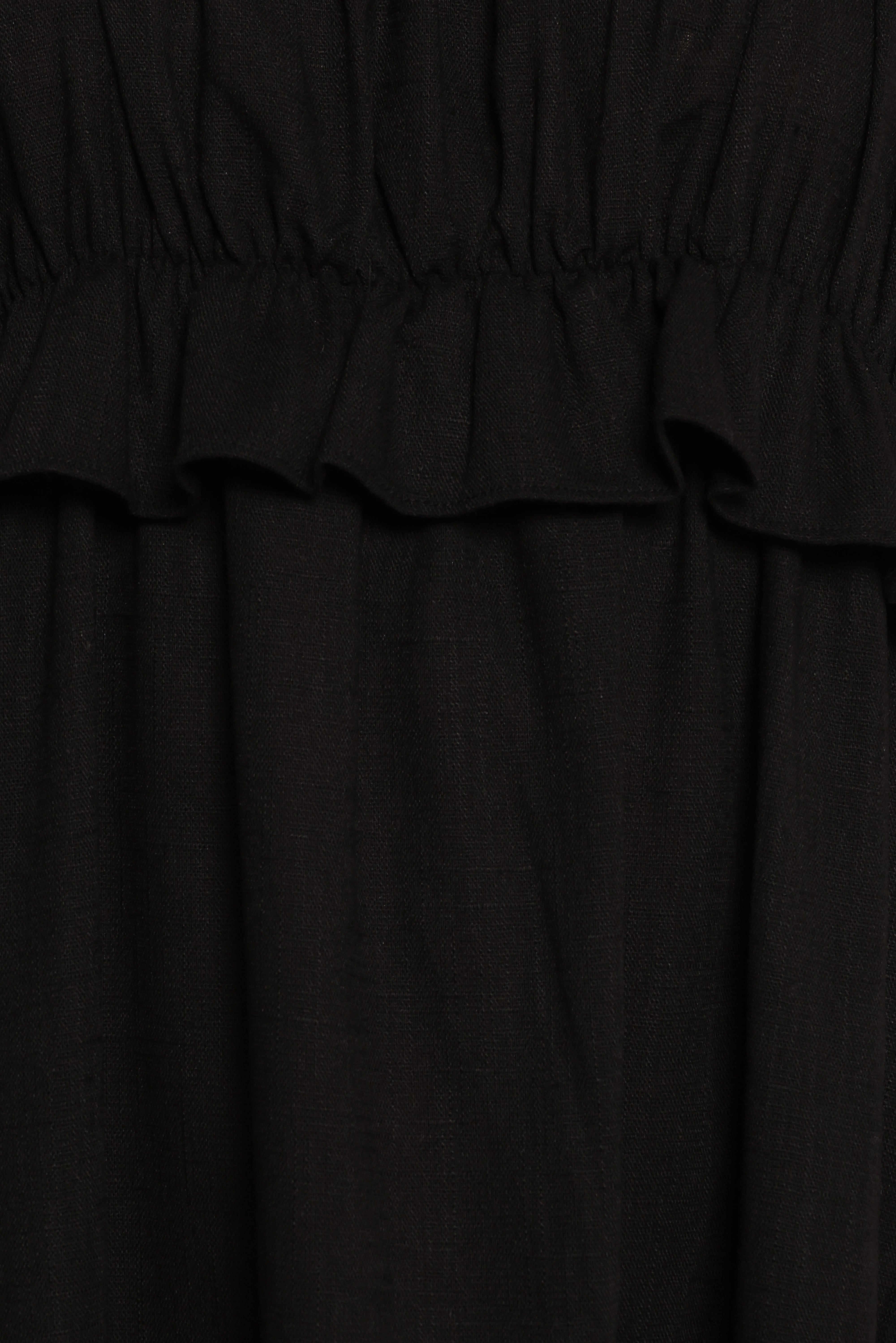 Ross Frill Strap Maxi Dress - Black