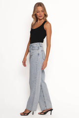 Rumi High Rise Wide Leg Jeans - Lucid
