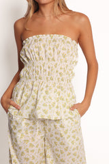 Ruthie Strapless Top - Ditsy Floral