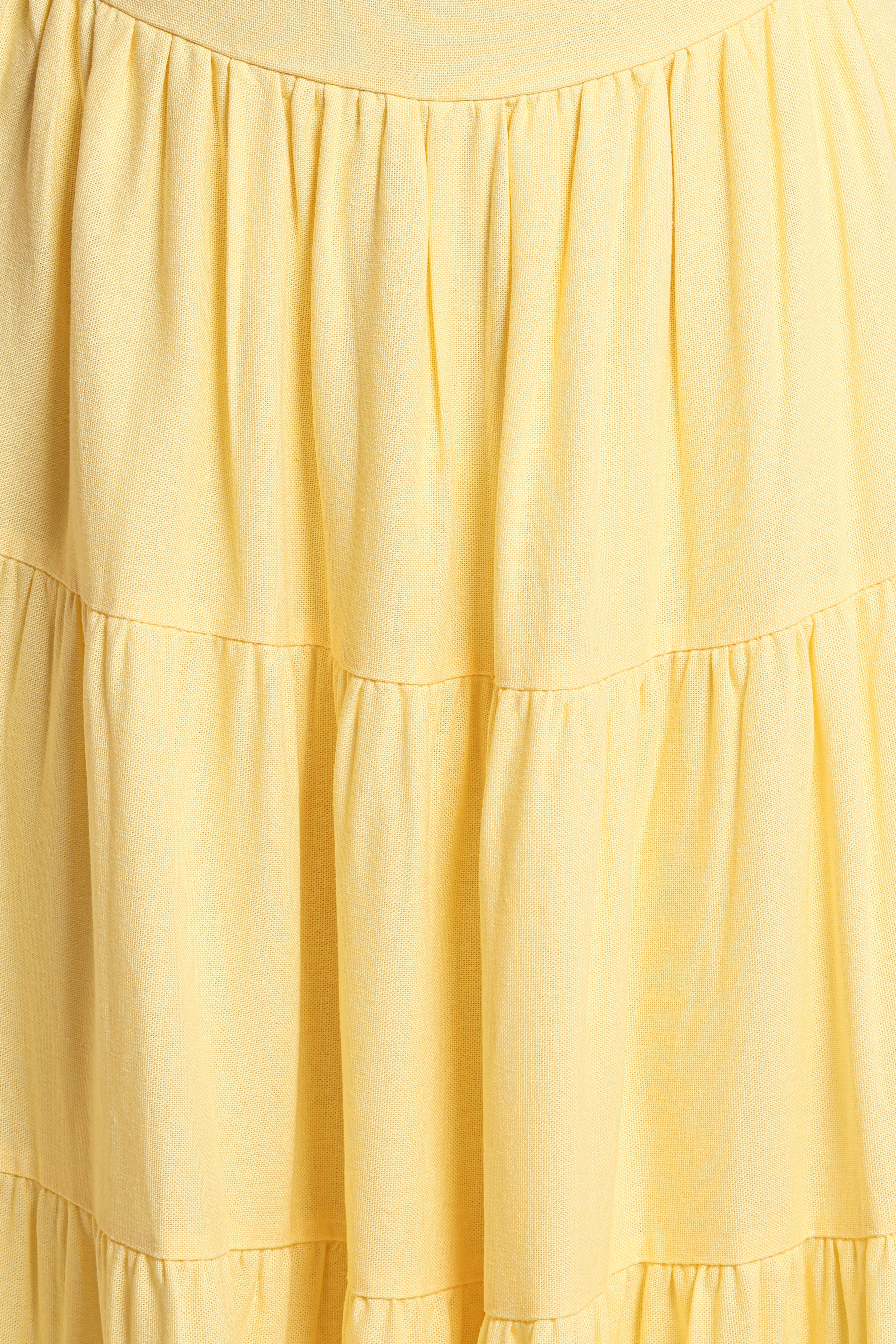 Sitara Strapless Midi Dress - Yellow