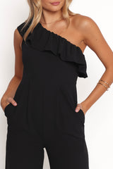 Talita One Shoulder Jumpsuit - Black
