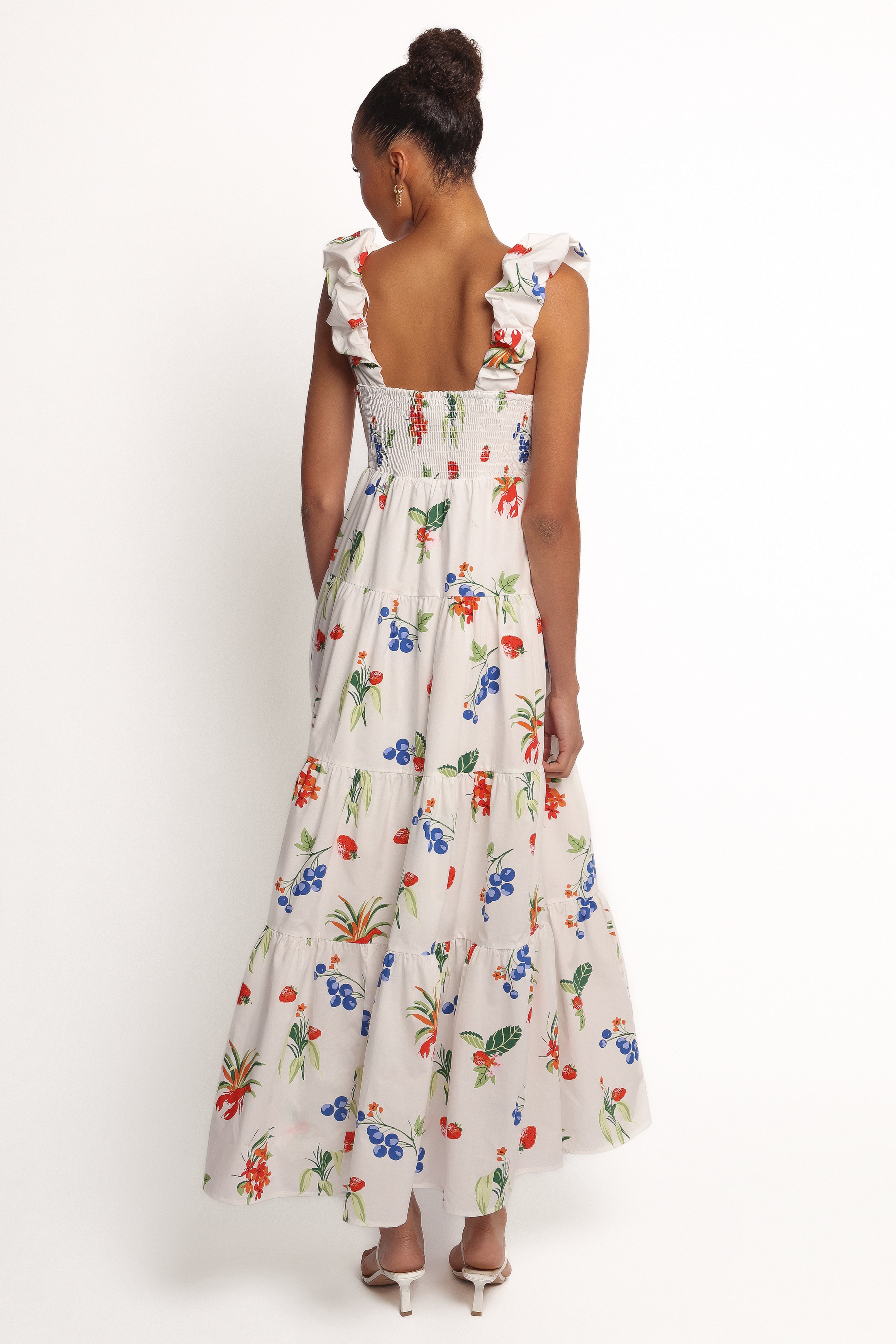Valerie Maxi Dress - Off White/Red