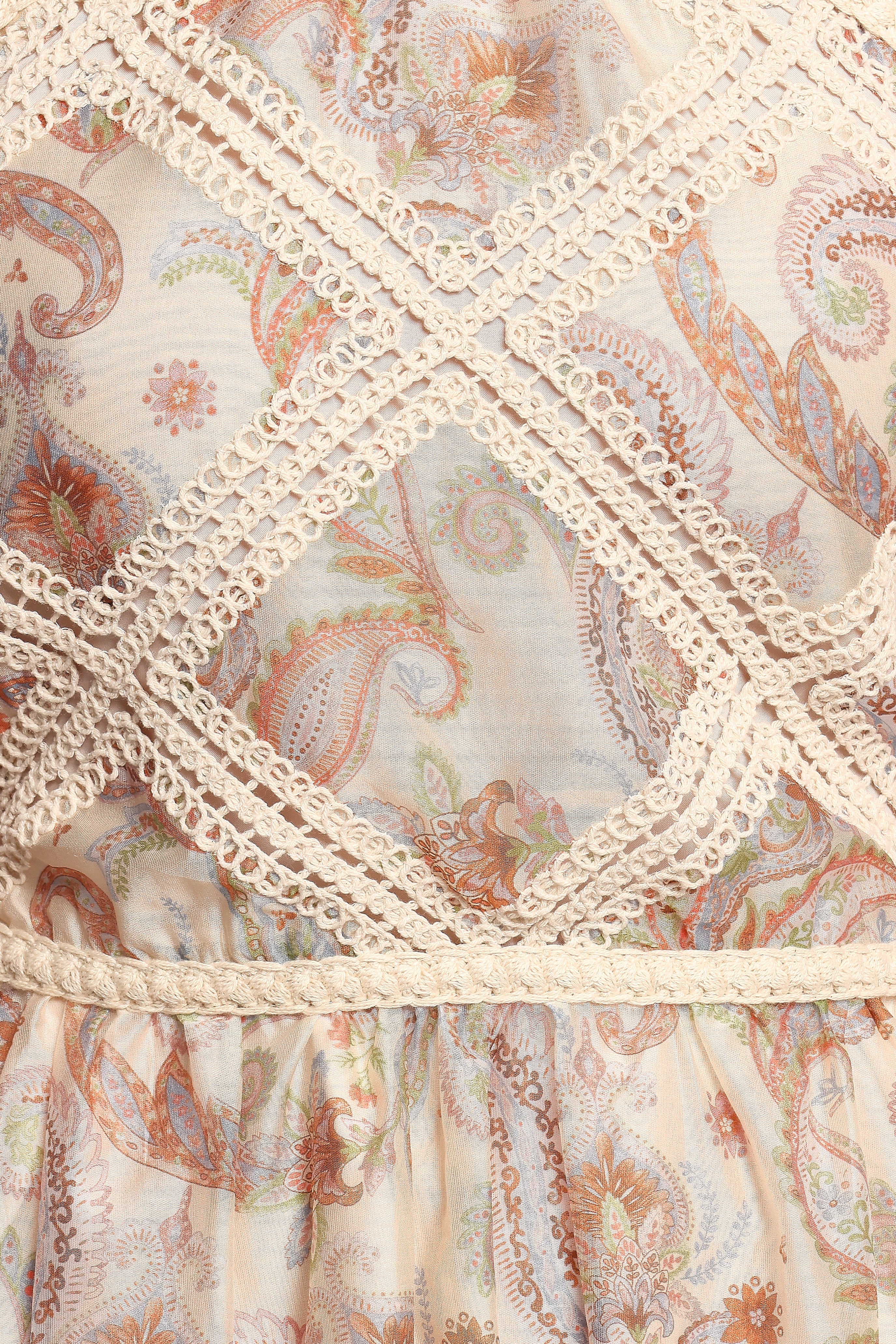 Ximena Midi Dress - Cream Multi