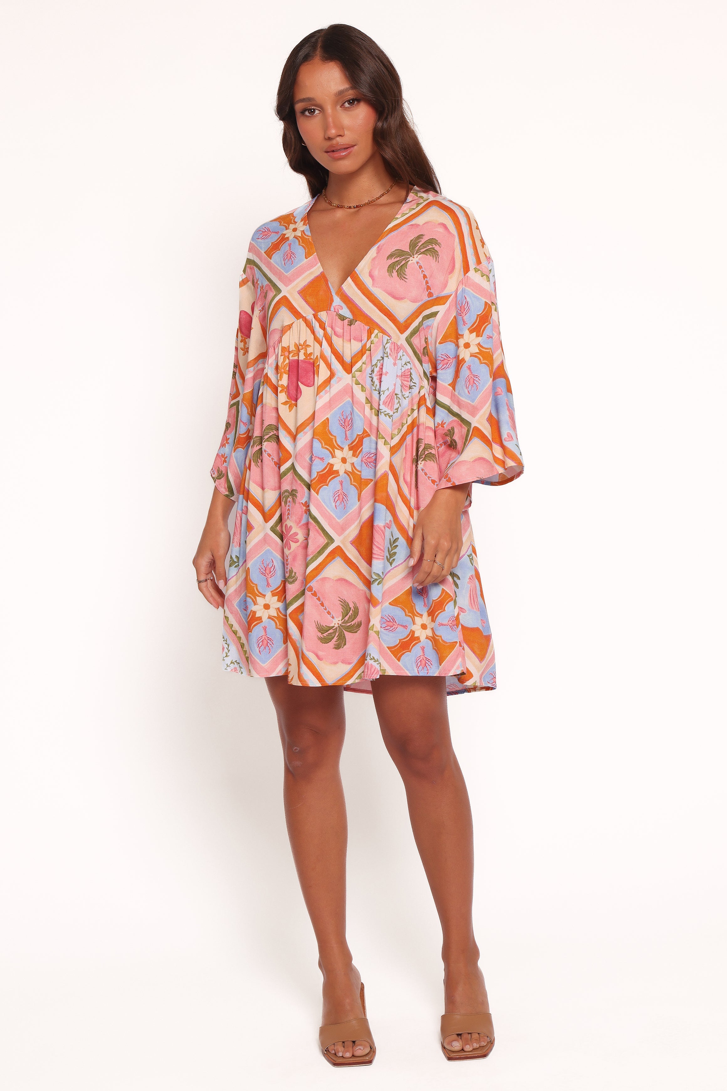 Zanna Mini Dress - Multi Tile