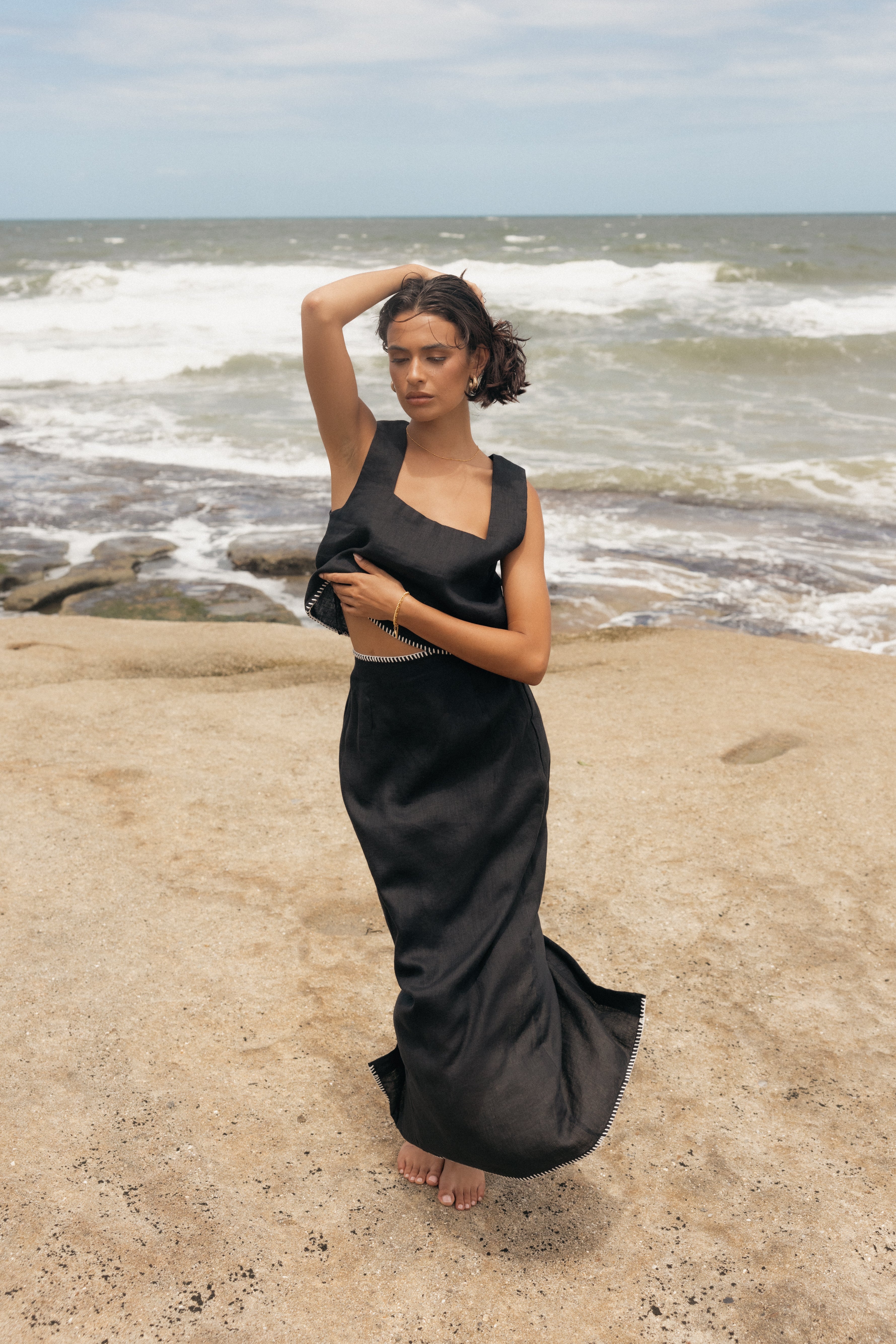 Odette Midi Skirt - Black