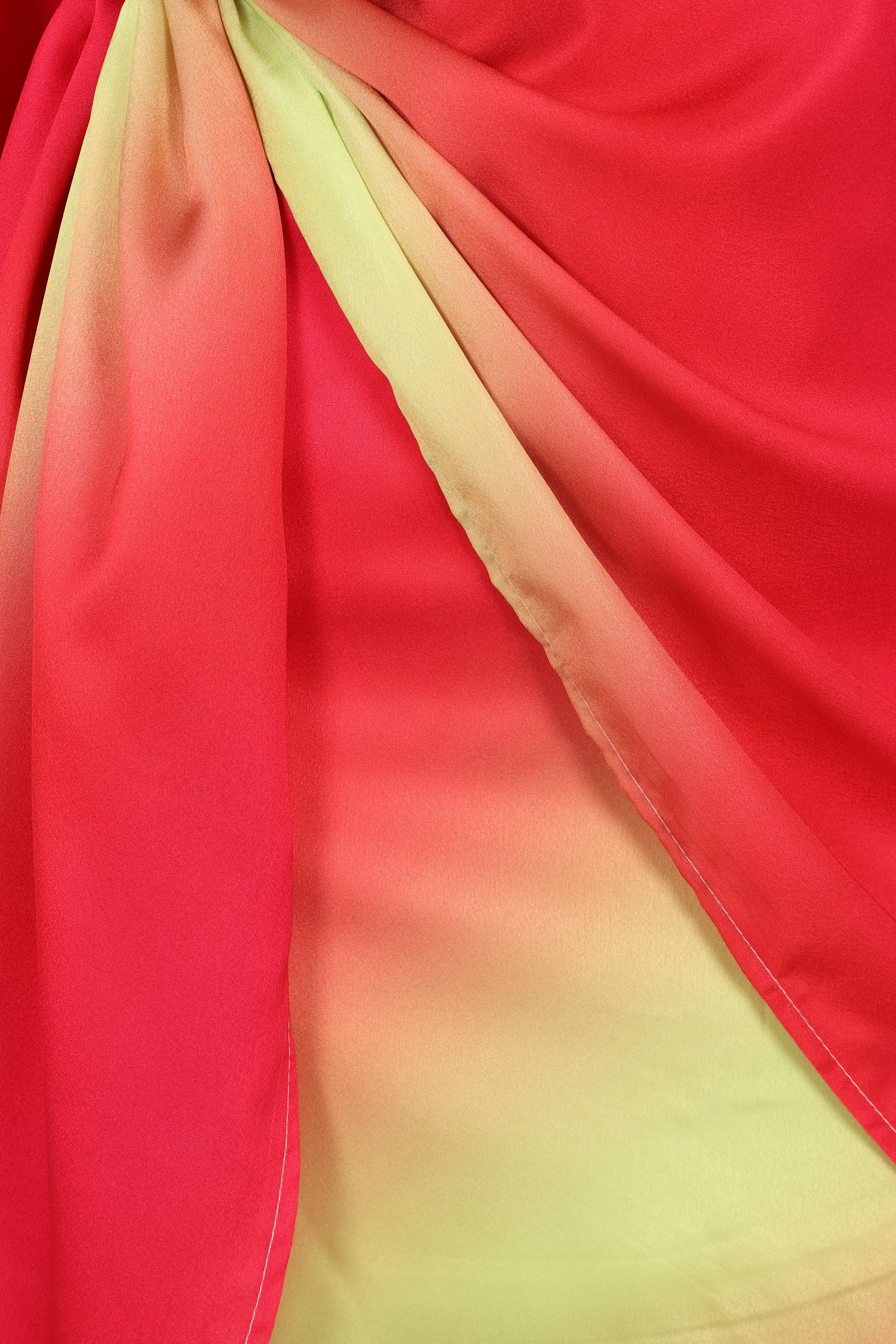 Calor One Sleeve Mini Dress - Pink Lime