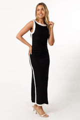 Esme Maxi Dress - Black White