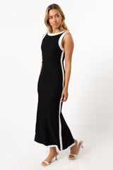 Esme Maxi Dress - Black White