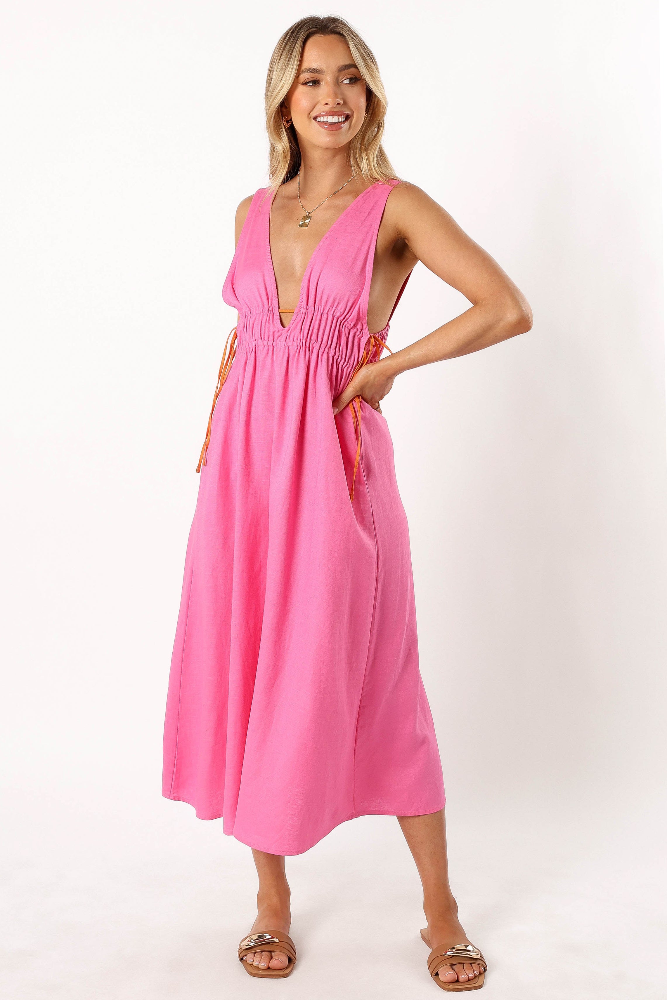 Lydia Midi Dress - Pink