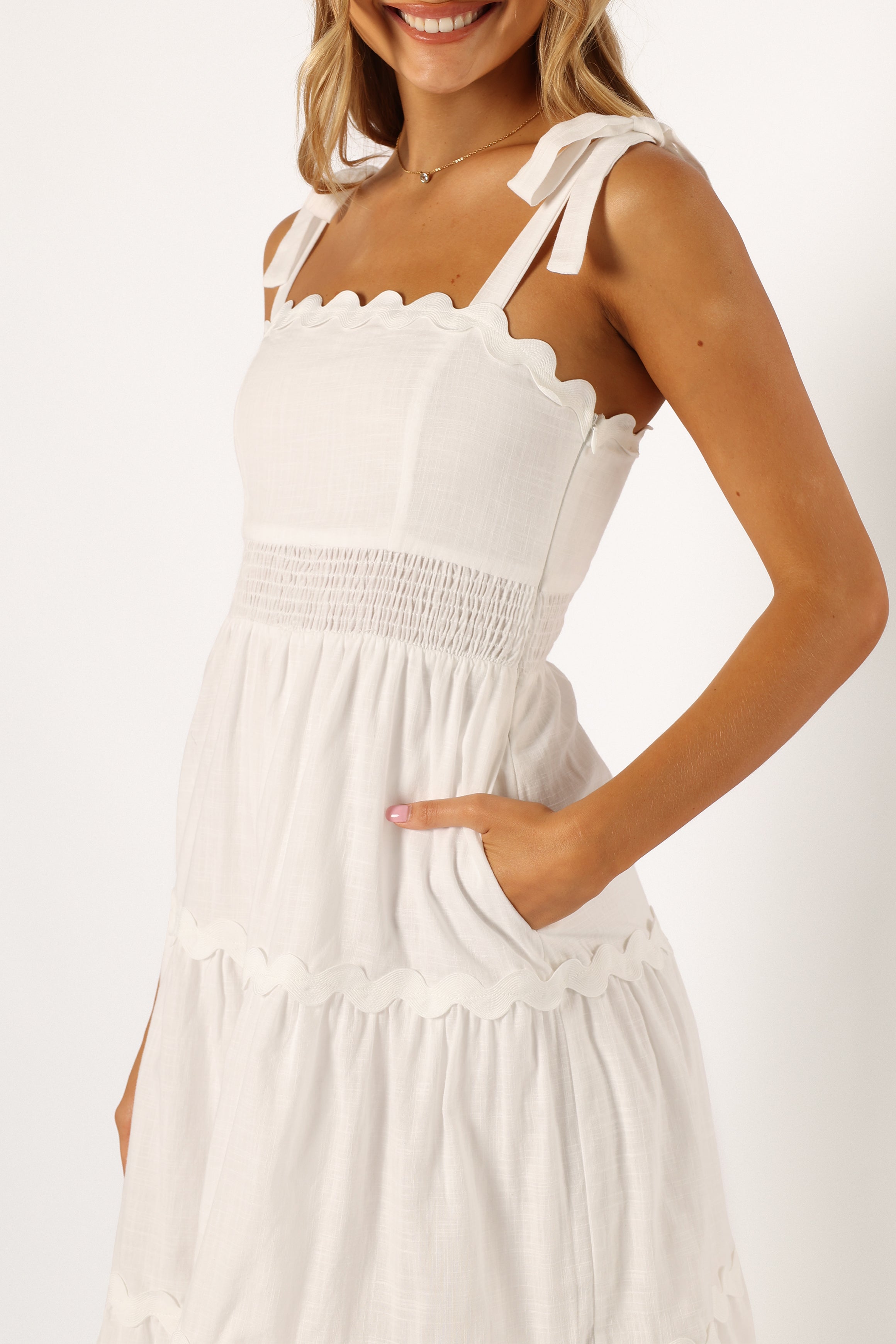 Urmi Midi Dress - White