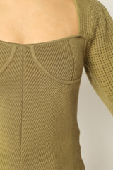 Madalyn Knit Sweater - Olive