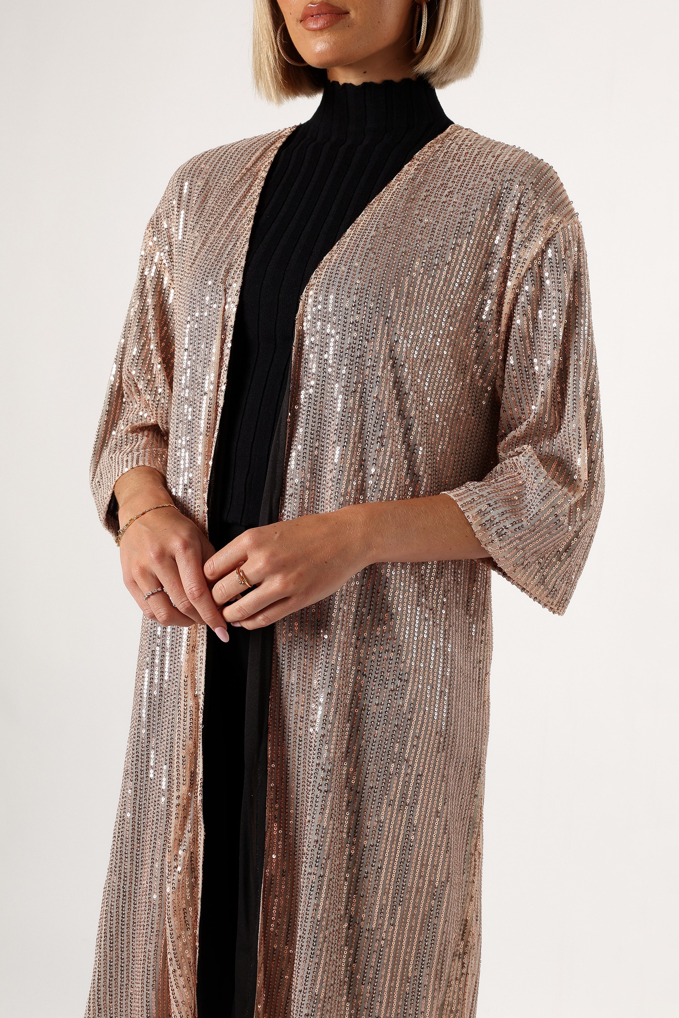 Jayleen Sequin Duster - Gold