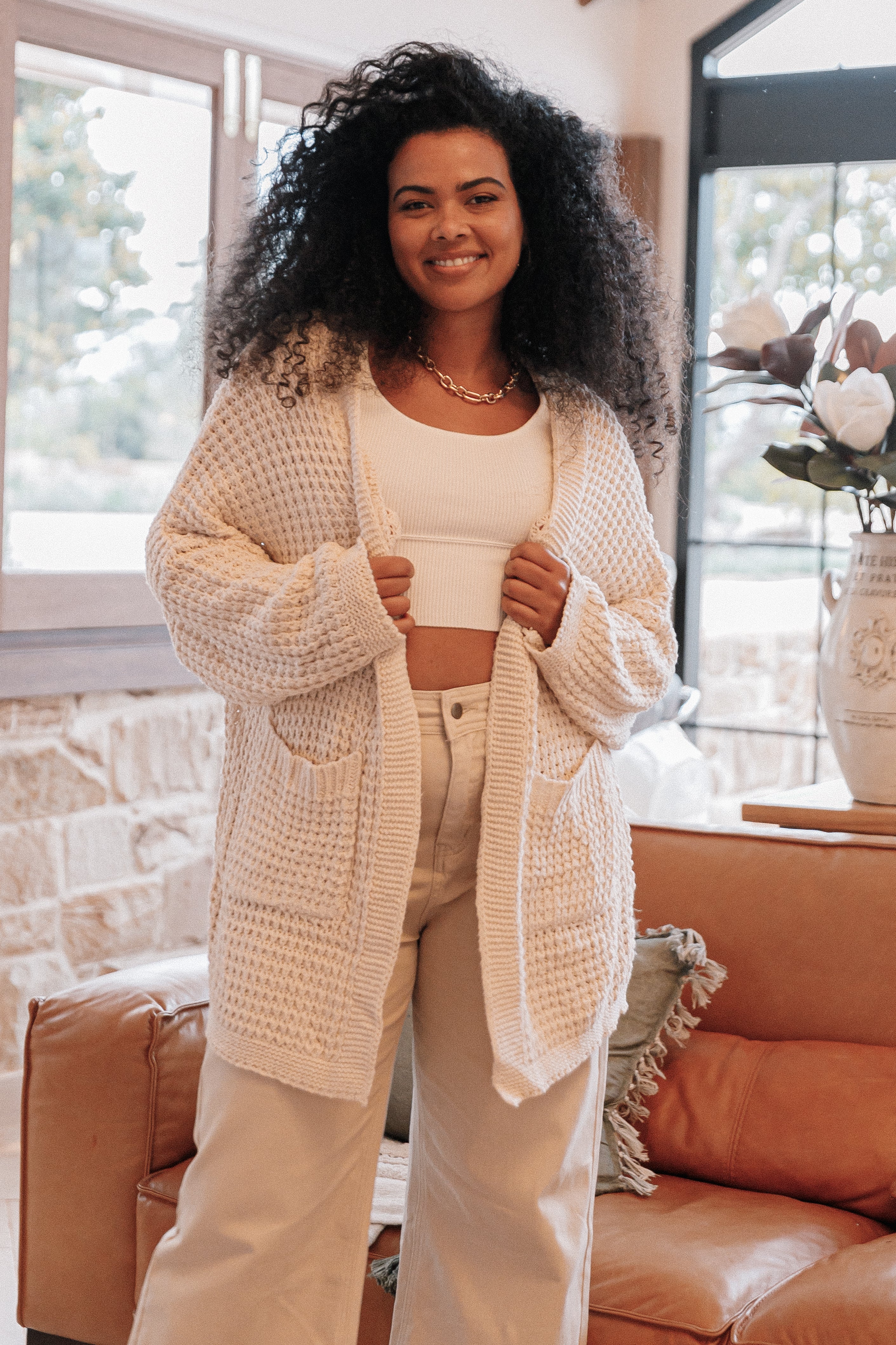 Leyonie Cardigan - Cream