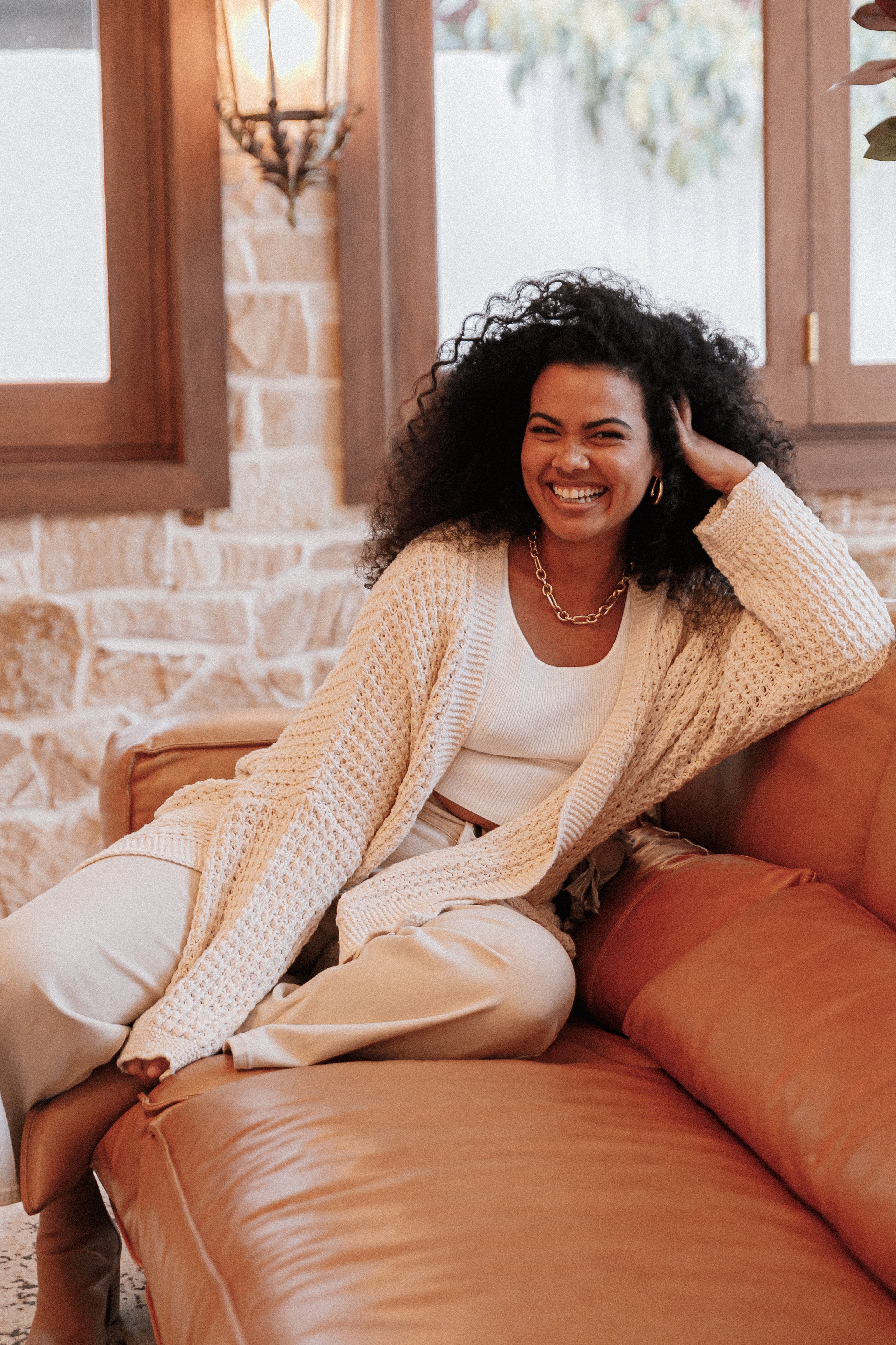 Leyonie Cardigan - Cream