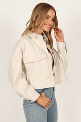 Liliana Double Pocket Jacket - Cream
