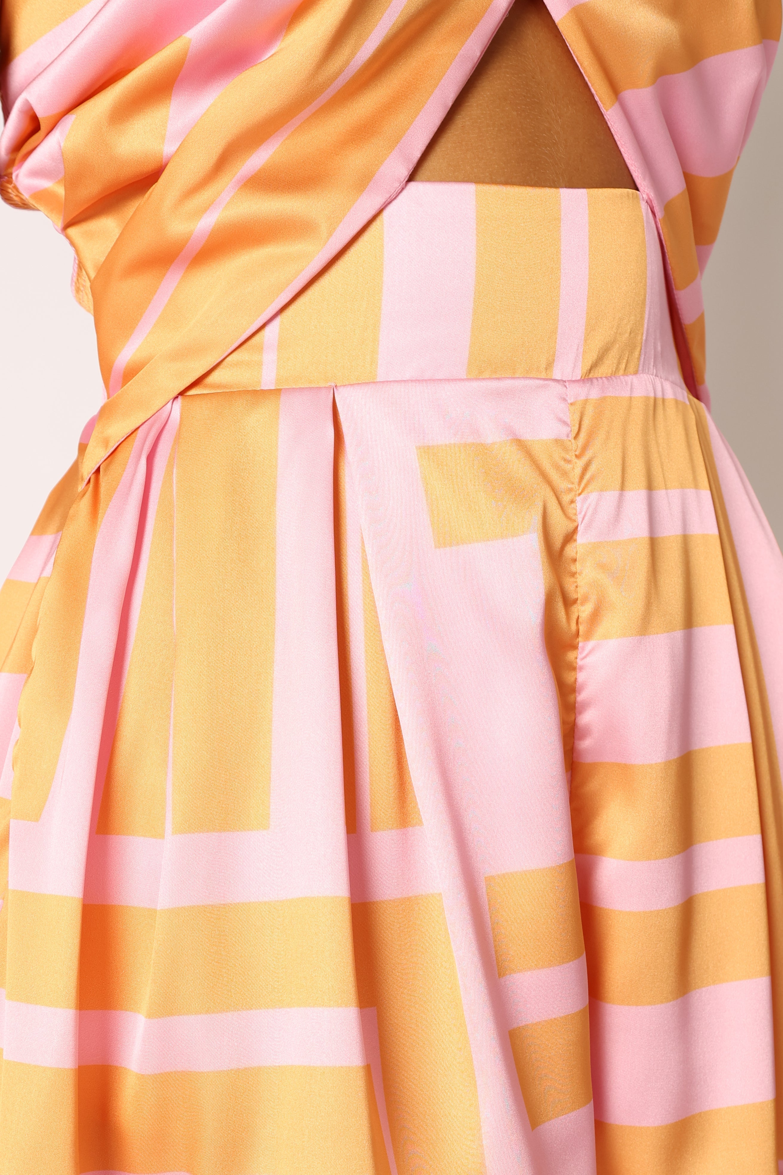 Primrose Halter Romper - Pink Orange