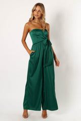 Tanya Strapless Jumpsuit - Emerald
