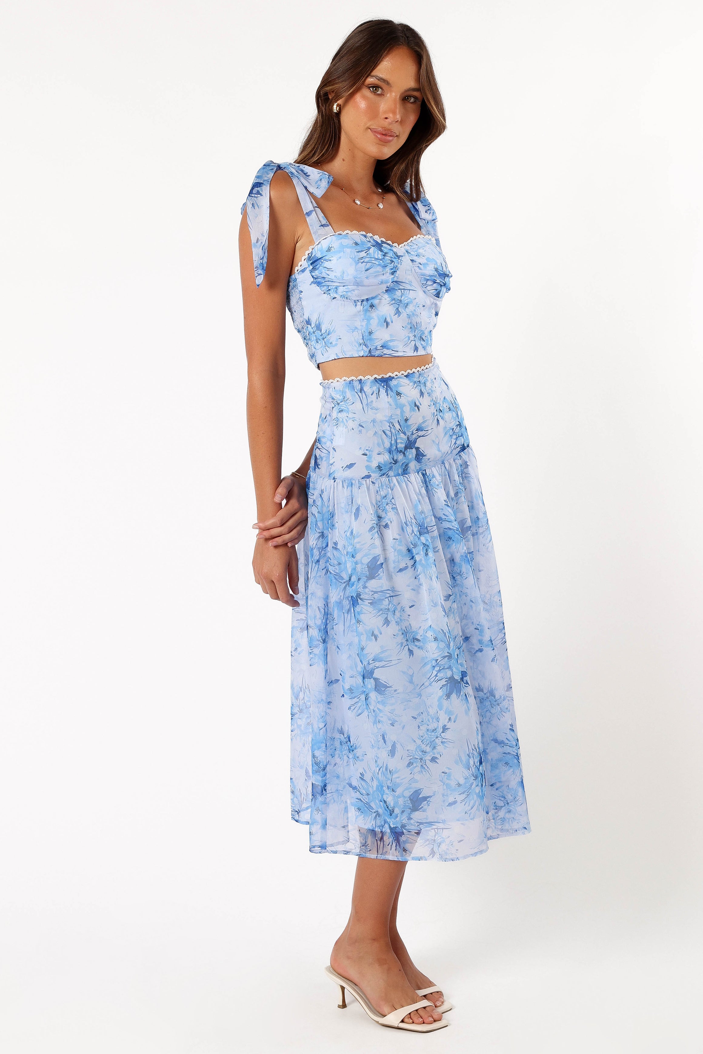 Elle Two Piece Set - Blue Floral