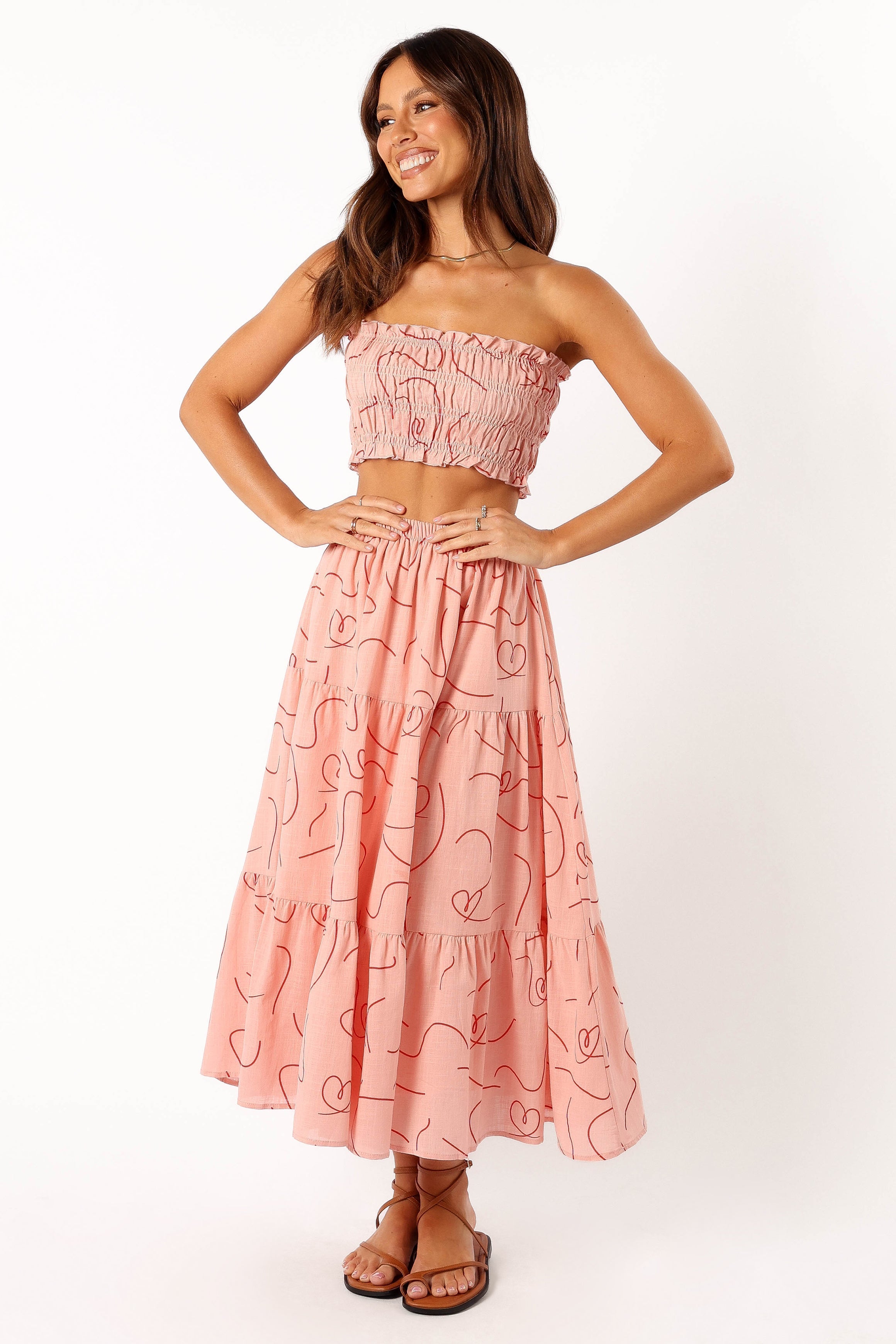Francesca Two Piece Set - Pink Swirl