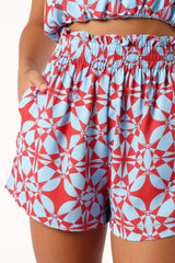 Gretel Short Set - Blue Red