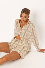 Penny Short Set - Beige Print