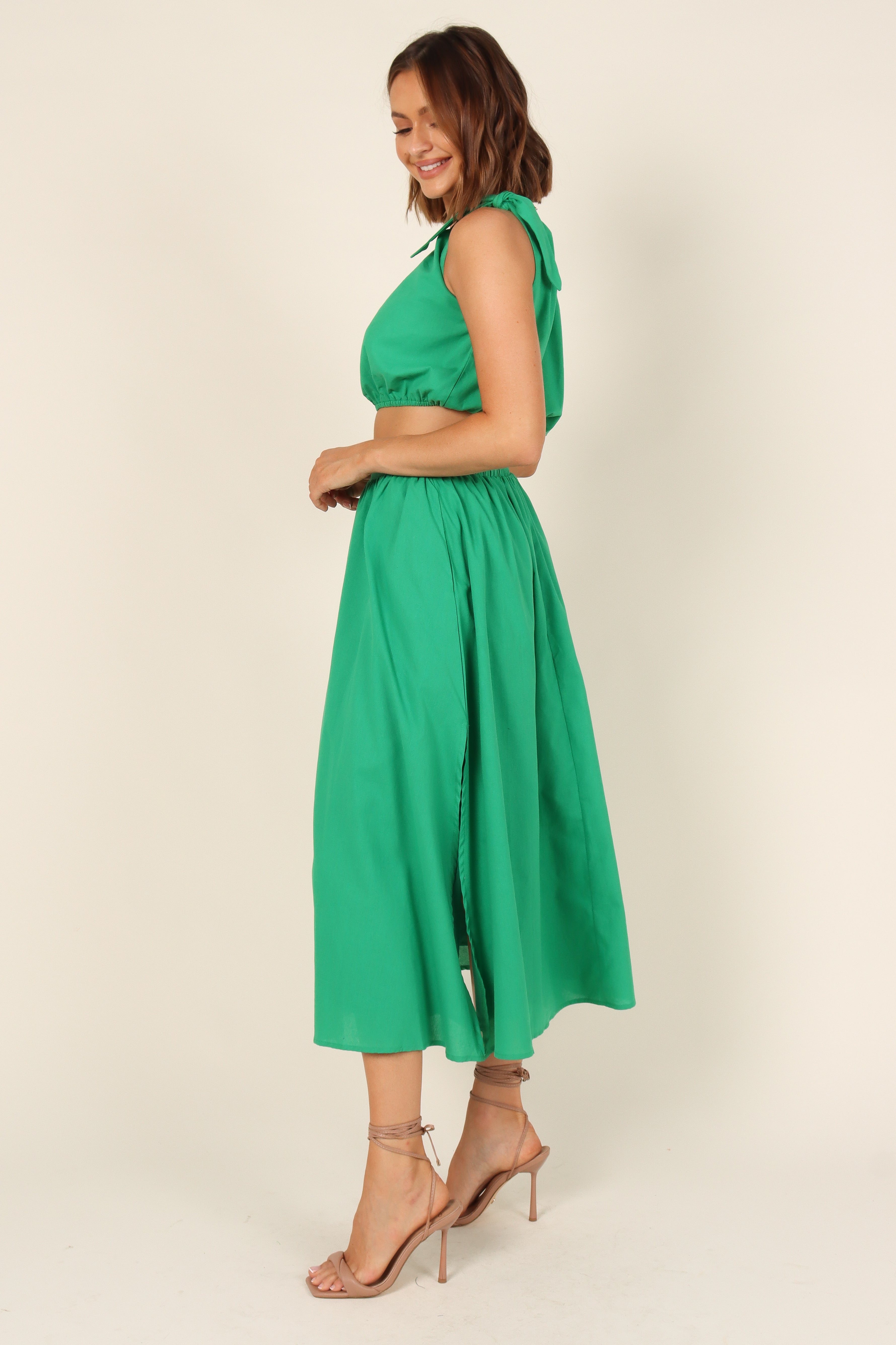 Isla One Shoulder Top - Green