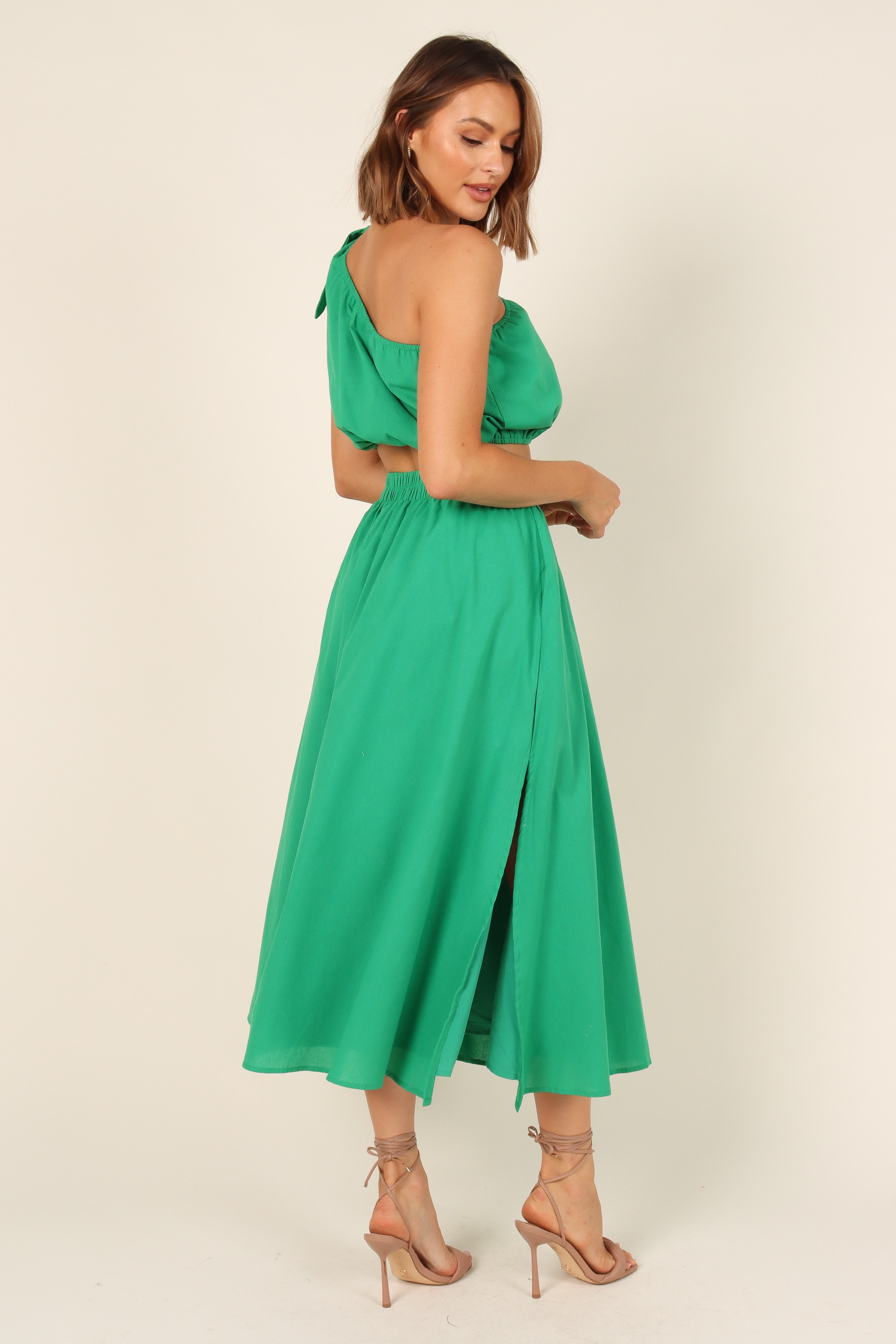 Isla One Shoulder Top - Green