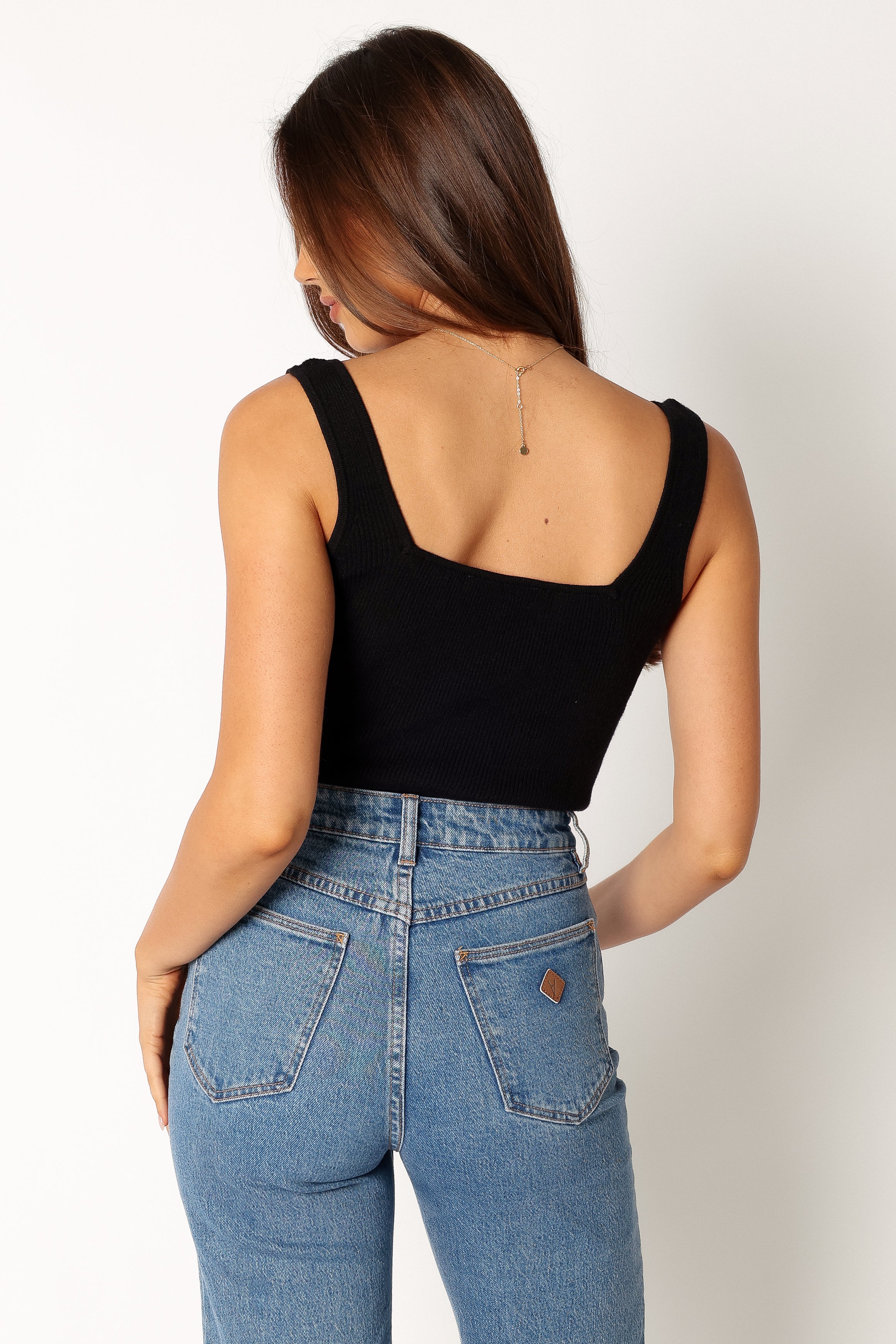Vicki Rib Tank - Black