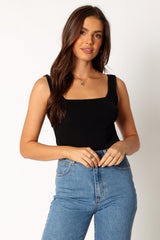 Vicki Rib Tank - Black